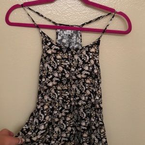 Black floral summer top